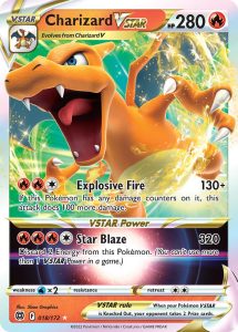 Glänzende Sterne Charizard VSTAR 018/172